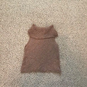 Fashion Nova Sleeveless Turtleneck Sweater Mocha